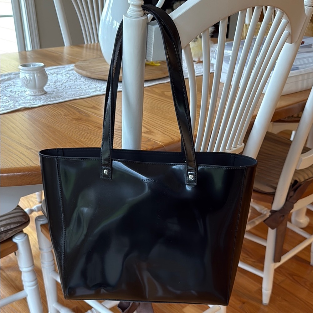 Black Vinyl Tote Bag